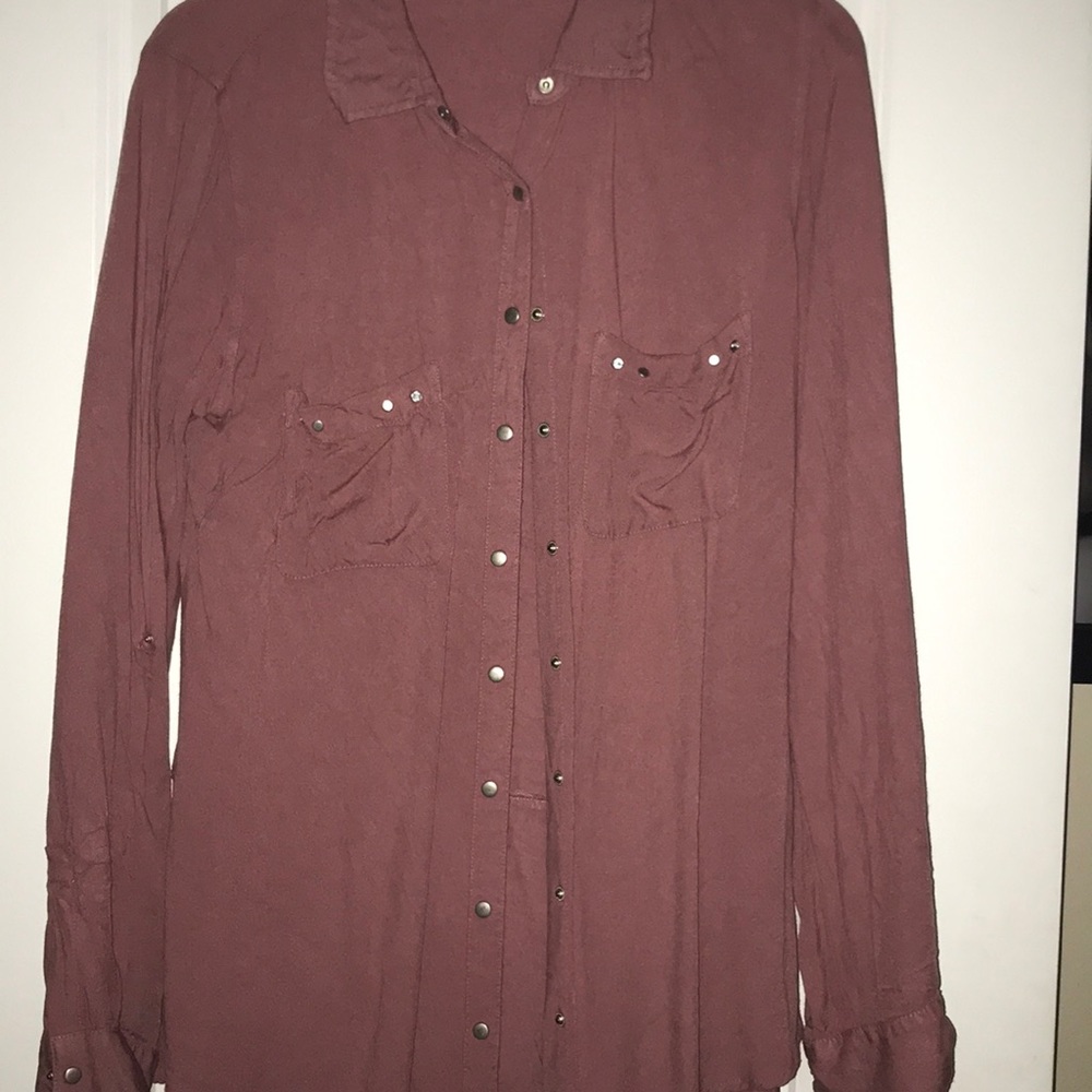 Long snap up shirt